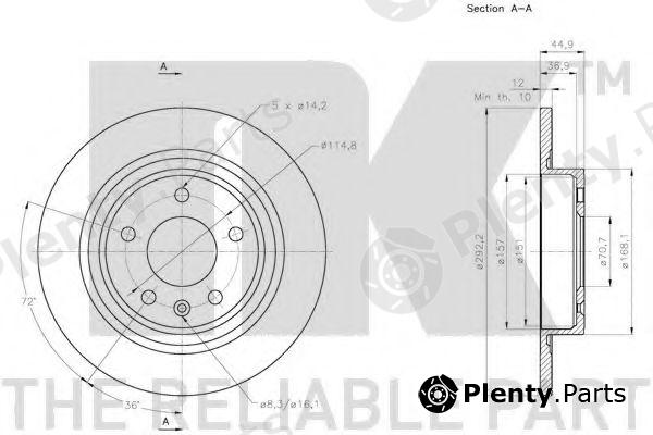 NK part 205016 Brake Disc