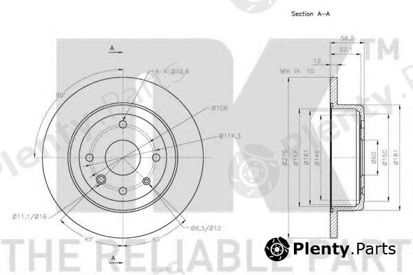  NK part 205017 Brake Disc
