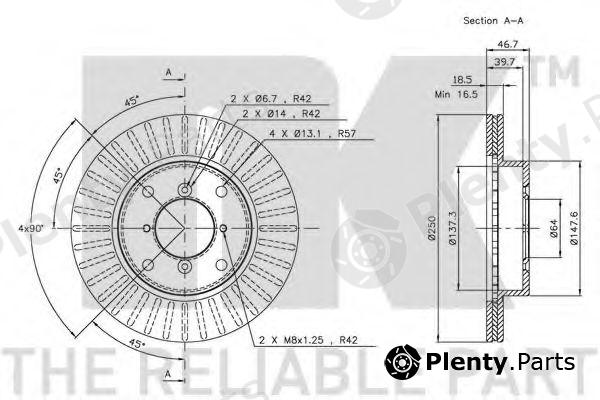  NK part 205204 Brake Disc