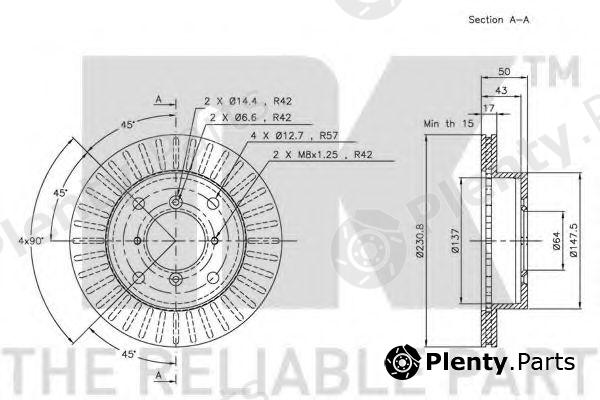  NK part 205205 Brake Disc