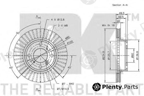  NK part 205206 Brake Disc