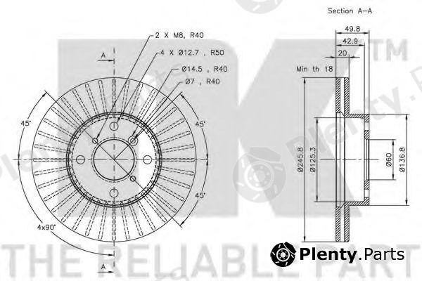  NK part 205208 Brake Disc