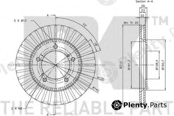 NK part 205210 Brake Disc