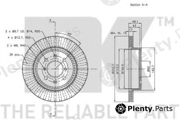  NK part 205213 Brake Disc