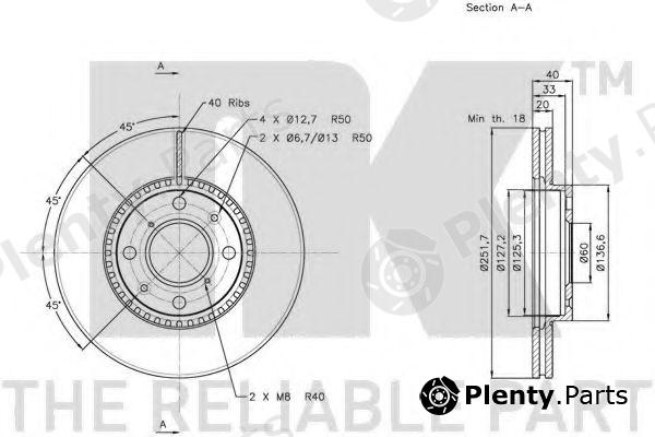  NK part 205214 Brake Disc