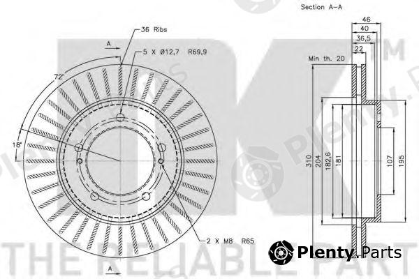  NK part 205215 Brake Disc