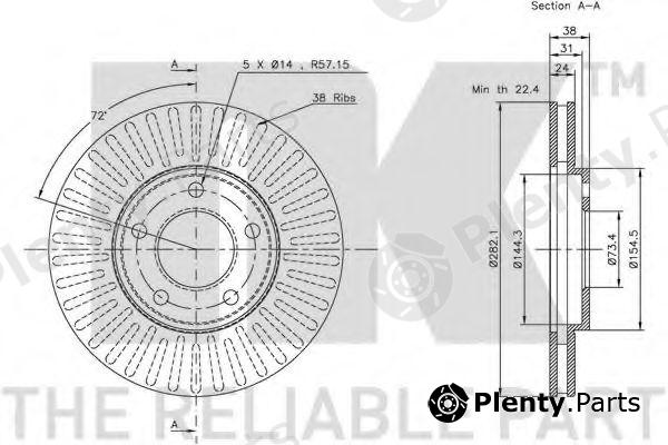  NK part 209302 Brake Disc