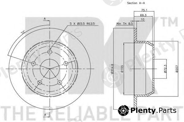  NK part 209304 Brake Disc