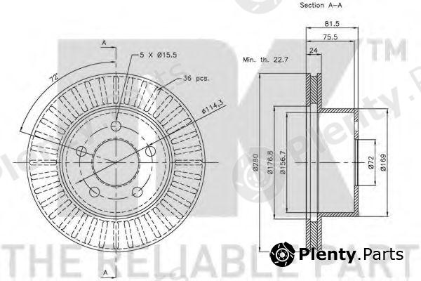  NK part 209306 Brake Disc