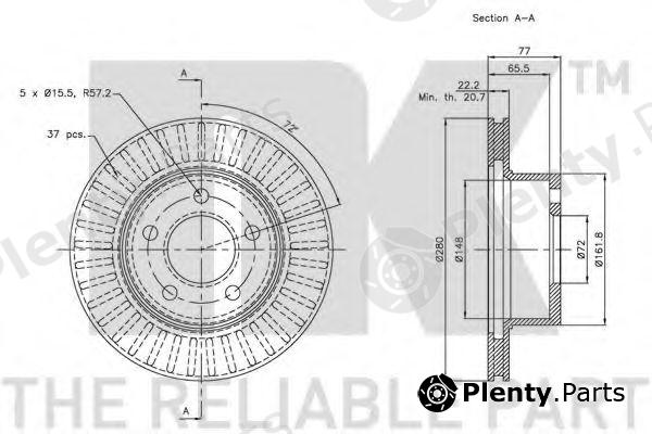  NK part 209308 Brake Disc