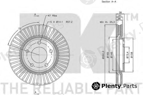  NK part 209313 Brake Disc