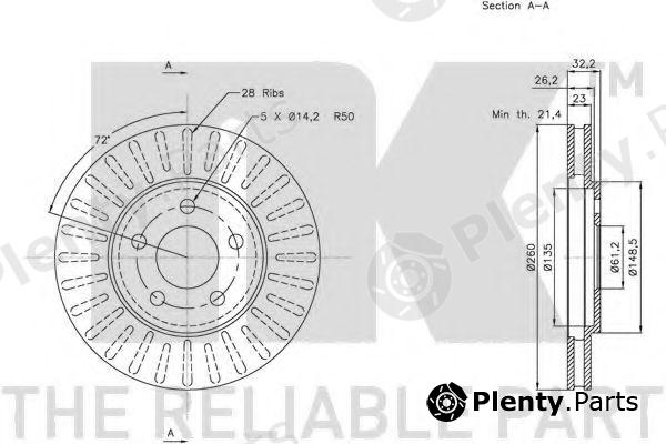  NK part 209314 Brake Disc