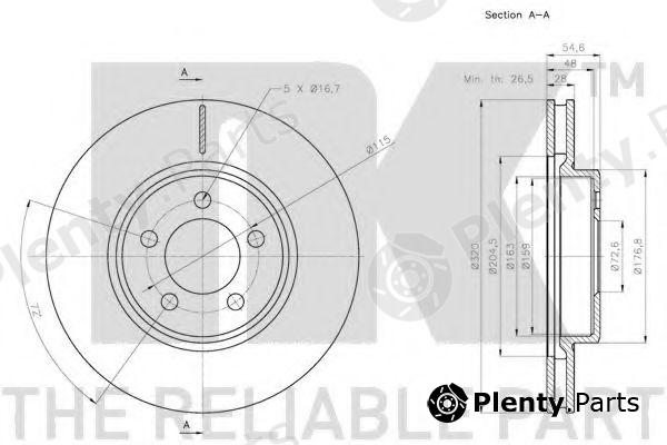  NK part 209320 Brake Disc