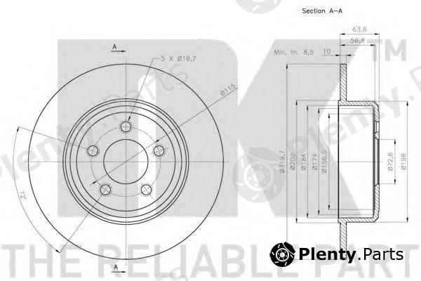  NK part 209323 Brake Disc
