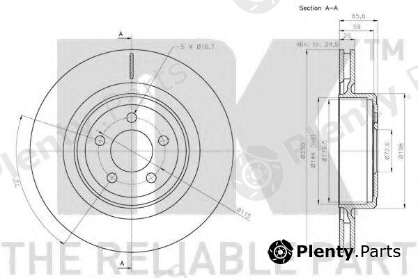  NK part 209326 Brake Disc