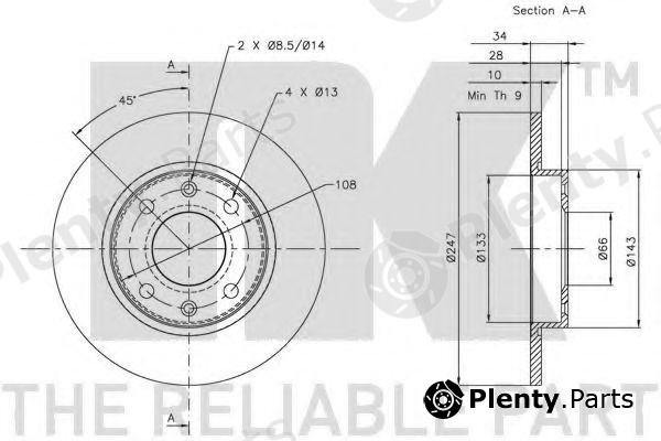  NK part 209910 Brake Disc