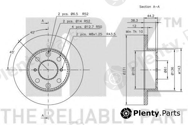  NK part 209930 Brake Disc