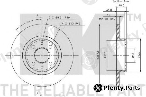  NK part 209932 Brake Disc