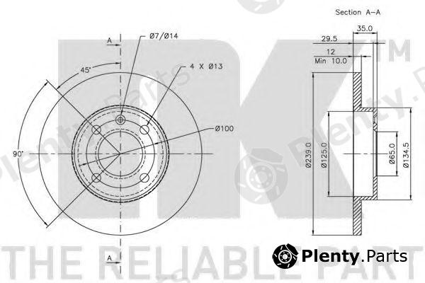  NK part 209933 Brake Disc