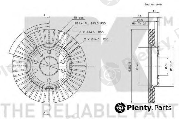  NK part 209937 Brake Disc