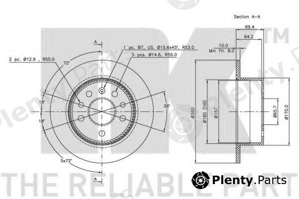  NK part 209938 Brake Disc