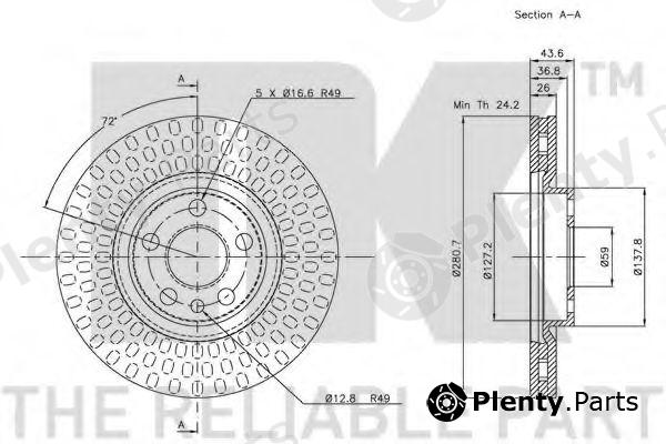  NK part 209942 Brake Disc
