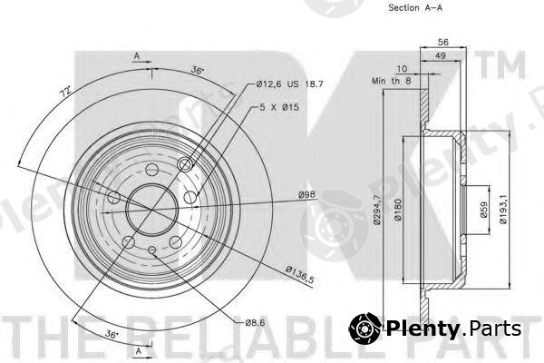  NK part 209943 Brake Disc