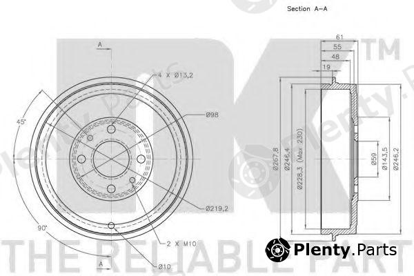  NK part 251001 Brake Drum
