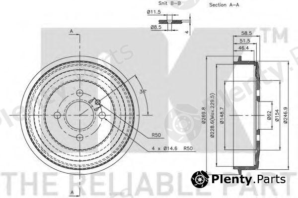  NK part 251503 Brake Drum