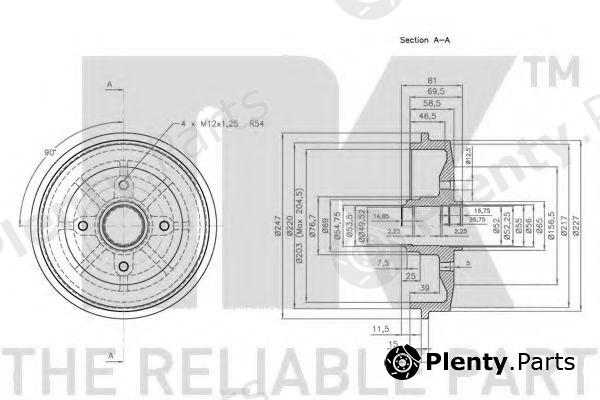  NK part 251906 Brake Drum