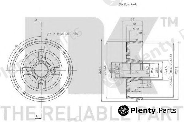  NK part 252220 Brake Drum