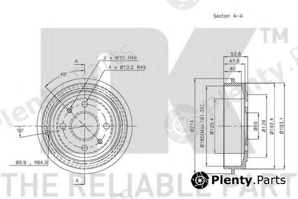  NK part 252309 Brake Drum