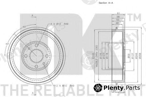  NK part 252310 Brake Drum