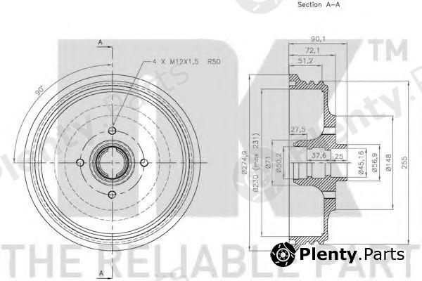  NK part 252316 Brake Drum