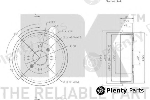  NK part 252320 Brake Drum