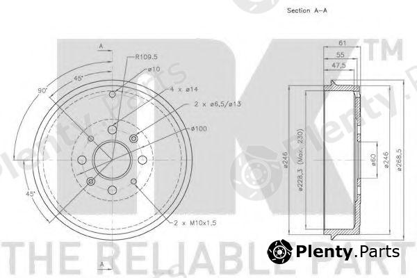  NK part 252321 Brake Drum
