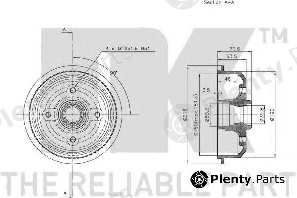  NK part 252510 Brake Drum