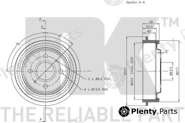  NK part 252516 Brake Drum