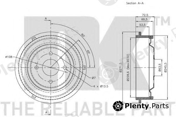  NK part 252517 Brake Drum
