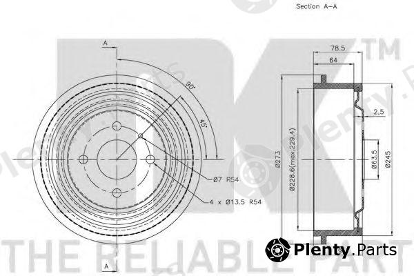  NK part 252520 Brake Drum