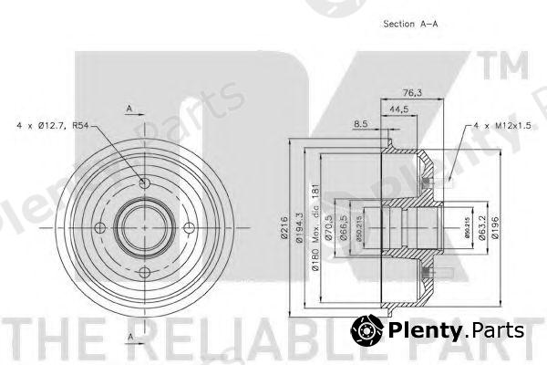  NK part 252530 Brake Drum