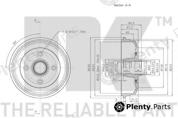  NK part 252531 Brake Drum