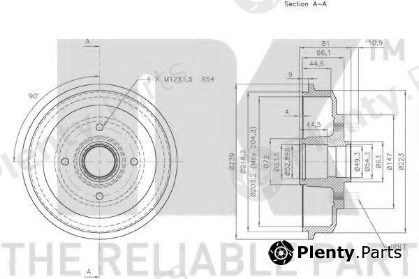  NK part 252534 Brake Drum