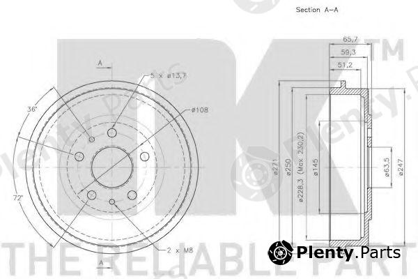  NK part 252543 Brake Drum