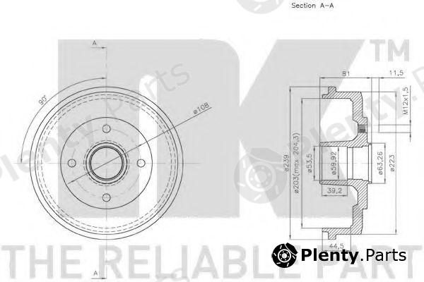  NK part 252544 Brake Drum