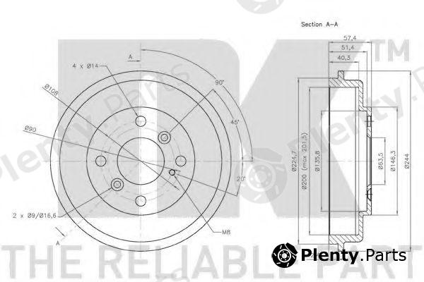  NK part 252547 Brake Drum