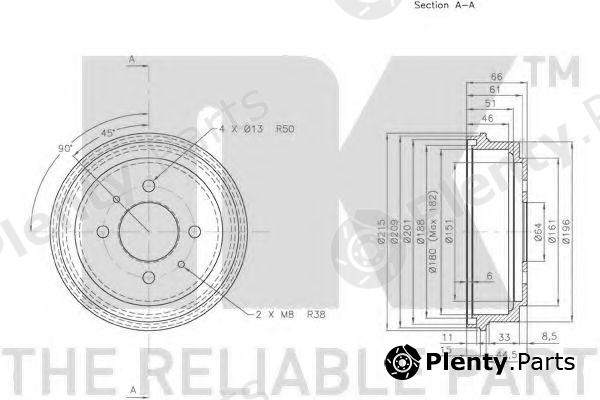  NK part 253007 Brake Drum