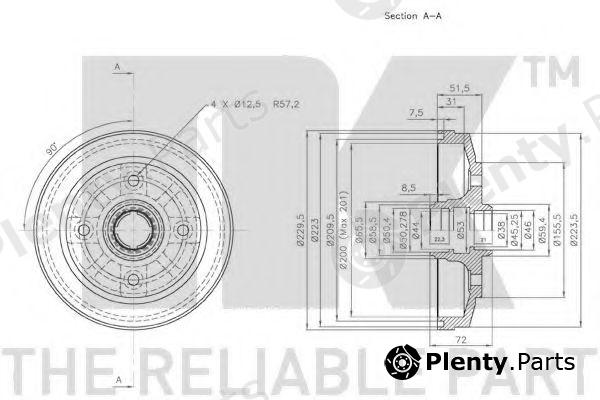  NK part 253203 Brake Drum