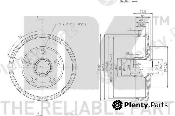  NK part 253210 Brake Drum