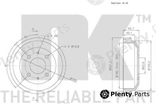  NK part 253409 Brake Drum